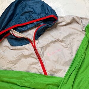 Cotopaxi Del Dia Hooded Windbreaker Jacket Colorblock Gorpcore L
